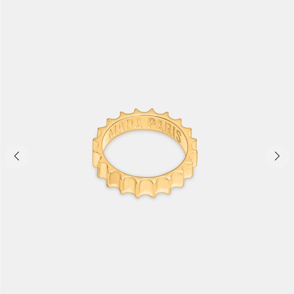 Mara paris Column Drum Ring In Gold Vermeil